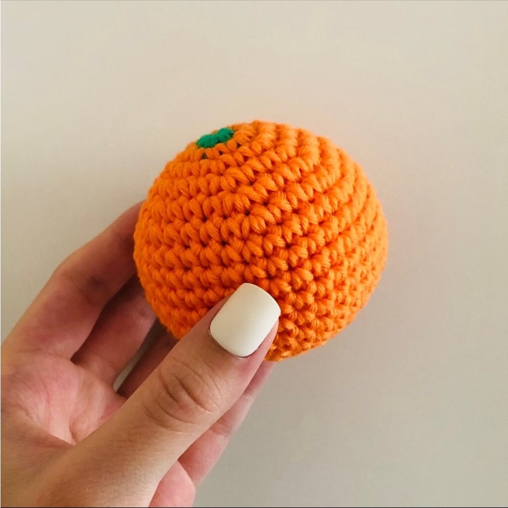 Crochet Orange Amigurumi Toy Foods Handmade Toys
